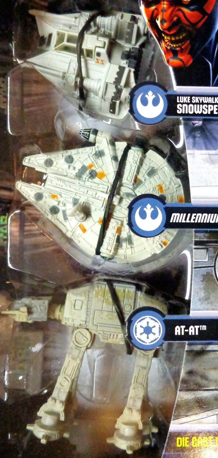 Die Cast Titanium Snowspeeder, Millennium Falcon, AT-AT