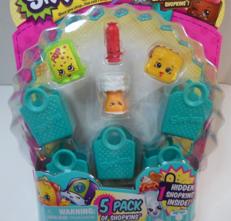 Shopkins 5 pack Season 3 Snug Ugg Lana Banana Bread Pop Rock