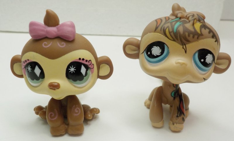 Littlest Pet Shop Chimp #359, Monkeys #485, #600, #946