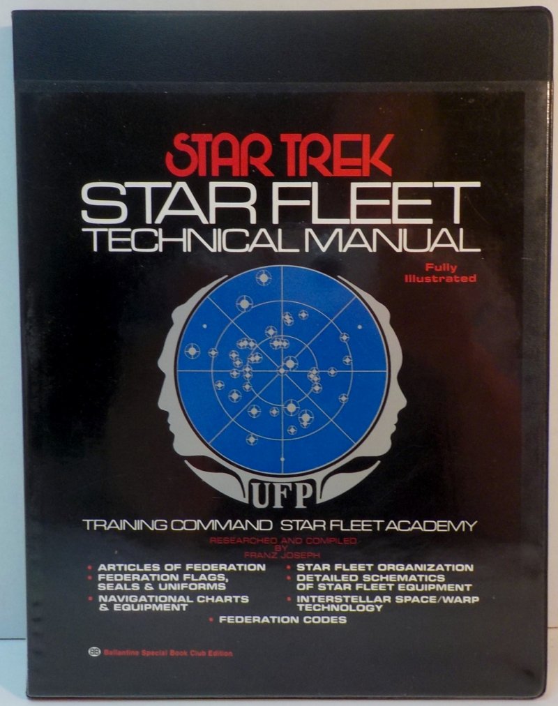 Star Trek TOS: Star Fleet Technical Manual by Franz Joseph 1st ed 1975