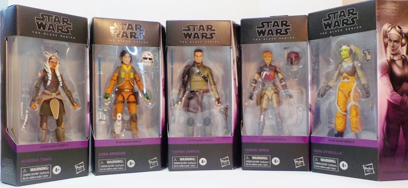 6 inch Black Series Galaxy Collection figure lot Ahsoka, Sabine, Hera, Kanan, Erza