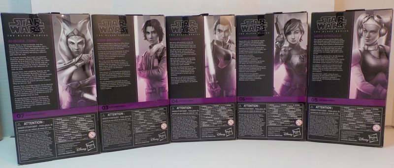 6 inch Black Series Galaxy Collection figure lot Ahsoka, Sabine, Hera, Kanan, Erza