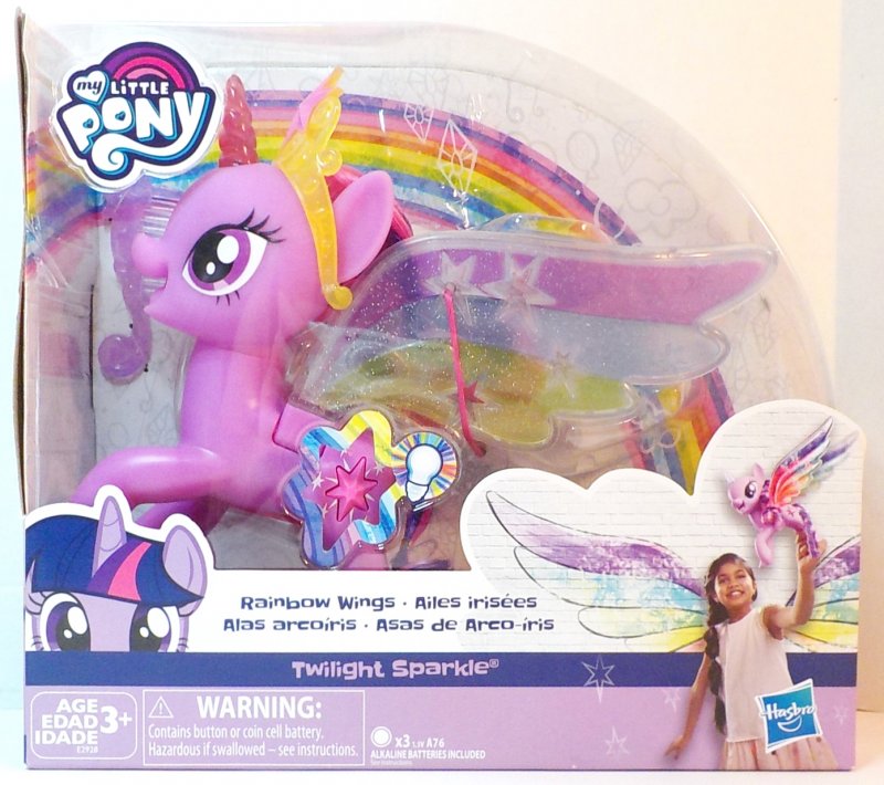 my little pony rainbow wings twilight sparkle with lights and moving wings