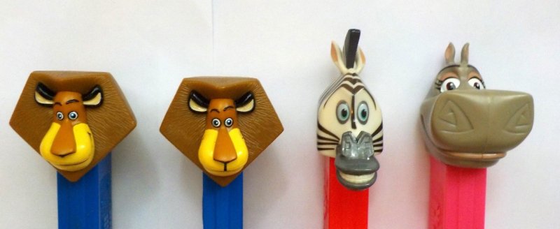 Alex the Lion variations, Marty the Zebra, Gloria