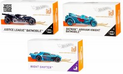 Hot Wheels ID vehicles Nightshifter, Justice League & Arkham Knight Batmobile