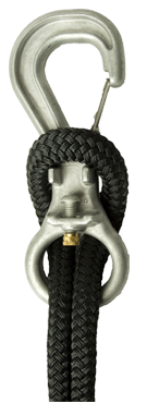 The Safe Clip shown with rope