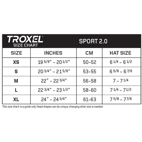 Sport 2.0 Size Chart