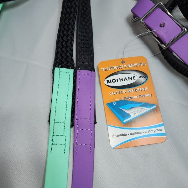 Sea Foam with Flat Braid Rope & Amethyst with BioGrip