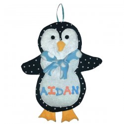 Penguin Growth Chart Personalized Kids Fabric Art Designs Decor Growth Charts