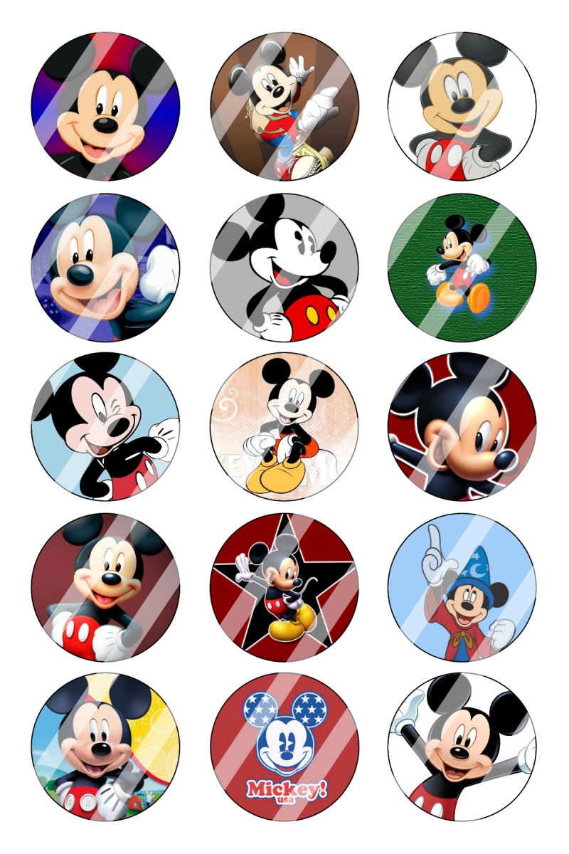 FREE SHIP Pre Cut One Inch Cartoon Bottle Cap Images