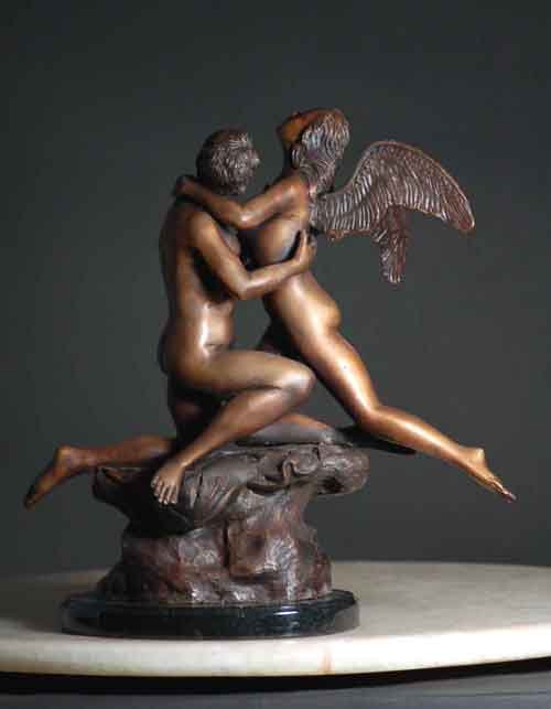 Bronze  Cupid and Psyche  Mystic Lovers Lost Wax