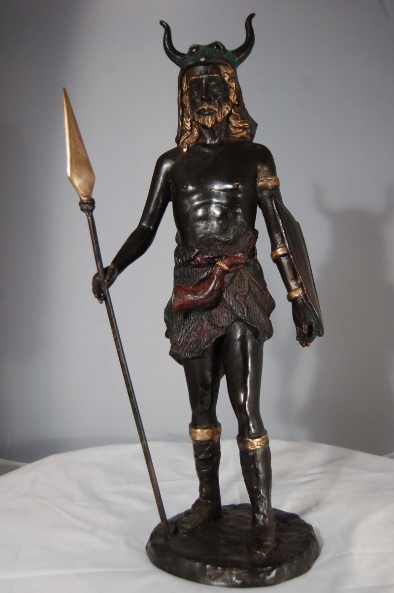 Neptune Poseidon Viking God Odin Bronze sculpture