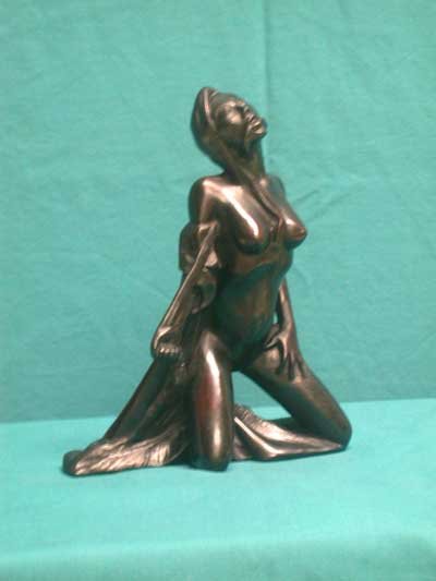 Nude Masochist Lady Vachaudez Sculpture 2 of 4 / Bone Resin Signed