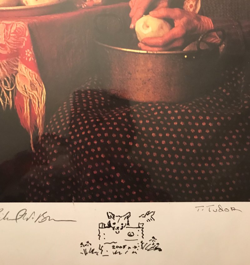 Image 4 of Tasha Tudor Original Art Drawing Corgi Pen Ink on Tasha Peels Potato LtEd Photo 