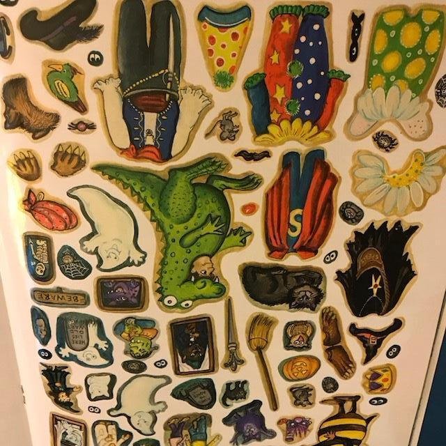 image 2 of 5 halloween story books lot 15pg boo halloween sticker story book new