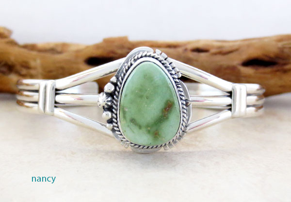 Turquoise Sterling Silver Bracelet Native American Jewelry 4876sn
