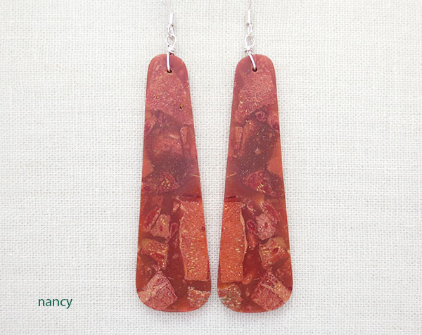sponge coral earrings