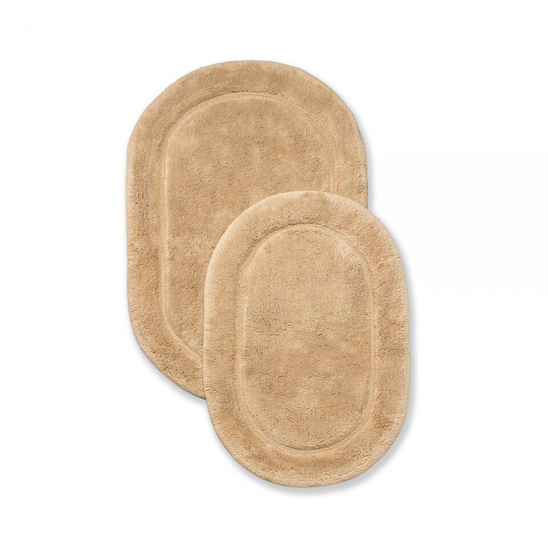 Made of combed cotton these rugs are made to last and are able to go through the washing machine without any wear and tear or fade of color. Each set comes with two bath rugs of matching color.