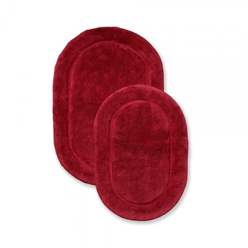 Made of combed cotton these rugs are made to last and are able to go through the washing machine without any wear and tear or fade of color. Each set comes with two bath rugs of matching color.