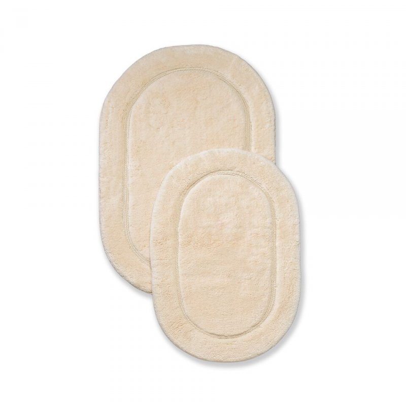 Made of combed cotton these rugs are made to last and are able to go through the washing machine without any wear and tear or fade of color. Each set comes with two bath rugs of matching color.