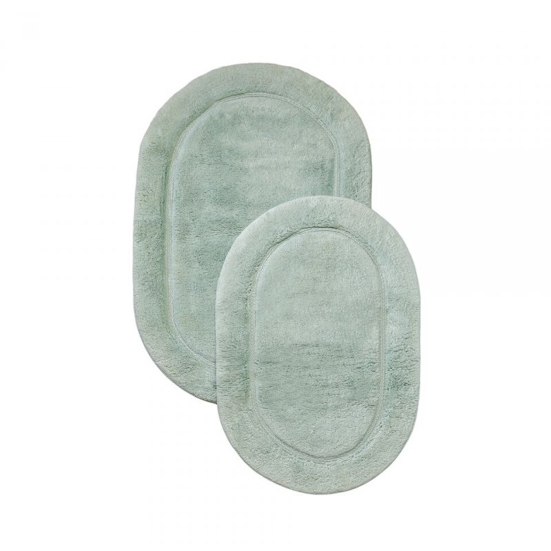 Made of combed cotton these rugs are made to last and are able to go through the washing machine without any wear and tear or fade of color. Each set comes with two bath rugs of matching color.