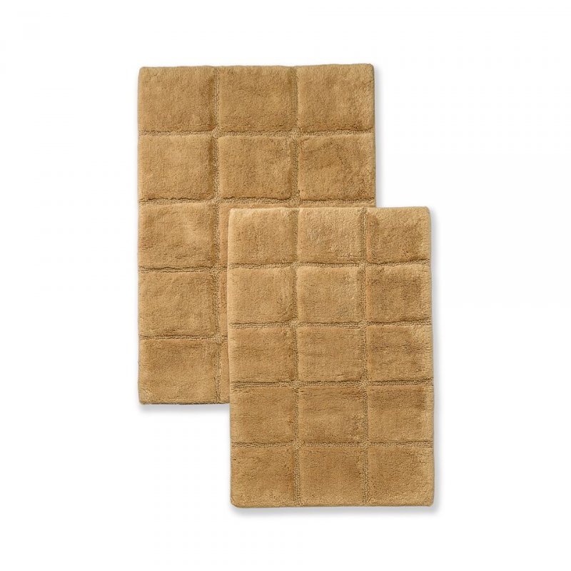 Made of combed cotton these rugs are made to last and are able to go through the washing machine without any wear and tear or fade of color. Each set comes with two bath rugs of matching color.
