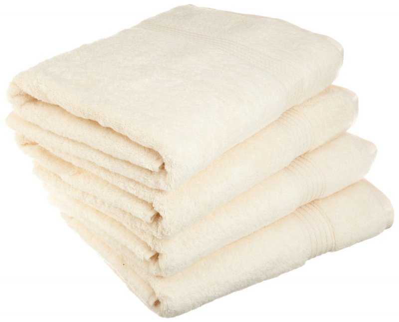 Superior 100-percent long staple combed cotton absorbent 600 GSM towels.