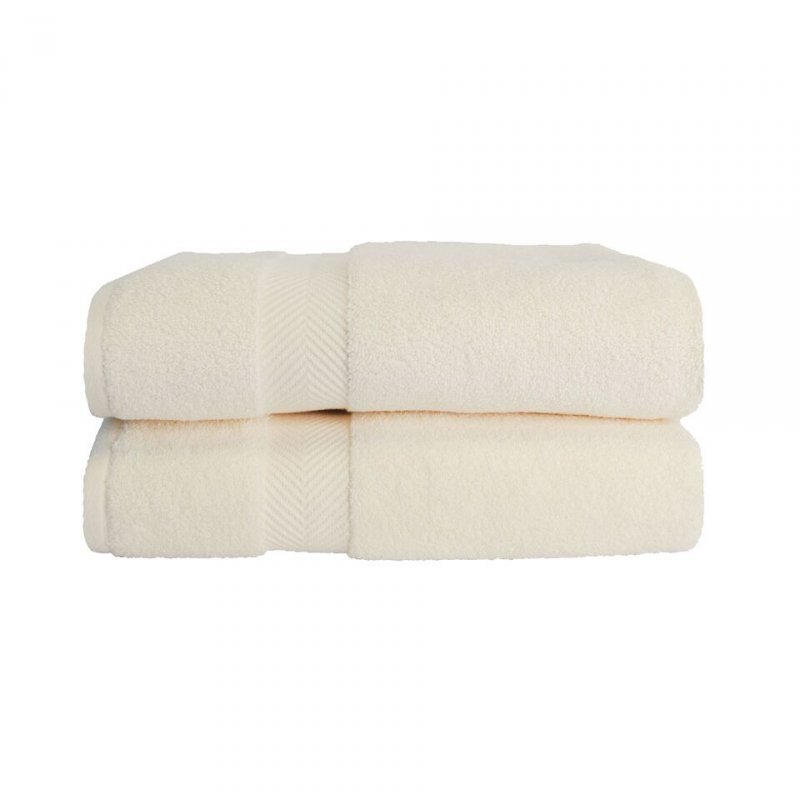 Soft and absorbent, 100% long staple cotton.