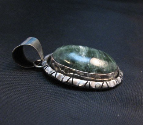 Image 3 of Navajo ~ Calvin Mariano ~ Seraphinite Silver Pendant