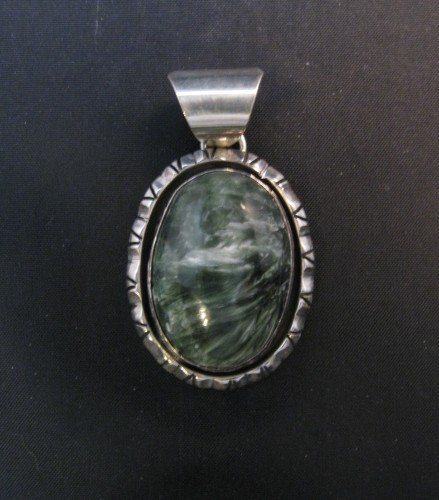 Image 4 of Navajo ~ Calvin Mariano ~ Seraphinite Silver Pendant