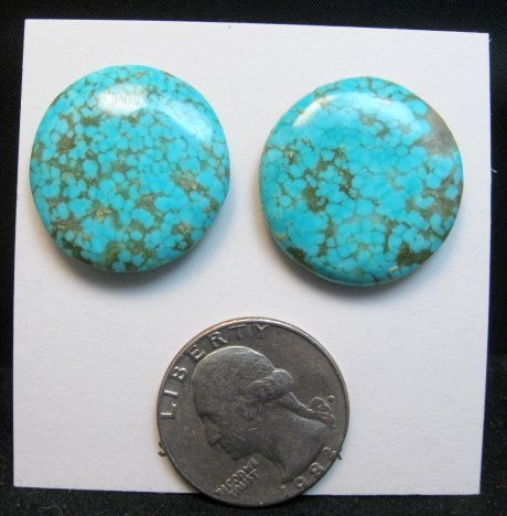 Image 0 of Santo Domingo Kewa Turquoise Disk Earrings, Joanne Garcia