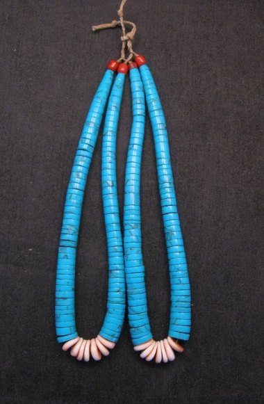 Image 0 of Vintage Native American Turquoise Jaclas (pair)