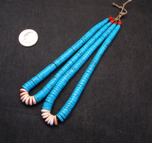 Image 1 of Vintage Native American Turquoise Jaclas (pair)