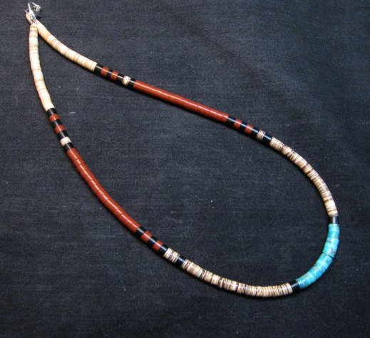 Image 0 of Santo Domingo Multi-stone Heishi 18-inch Necklace, Delbert Crespin