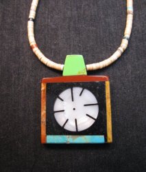 Mary Tafoya Santo Domingo Indian Multi-Stone Inlay Necklace