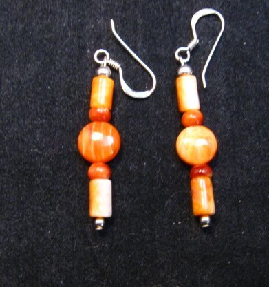 Image 0 of Navajo Spiny Oyster Bead Earrings, Everett & Mary Teller 