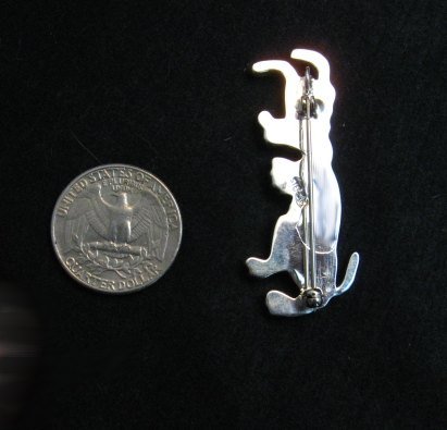 Image 1 of Zuni Pluto Dog Pin Pendant, Andrea Lonjose Shirley