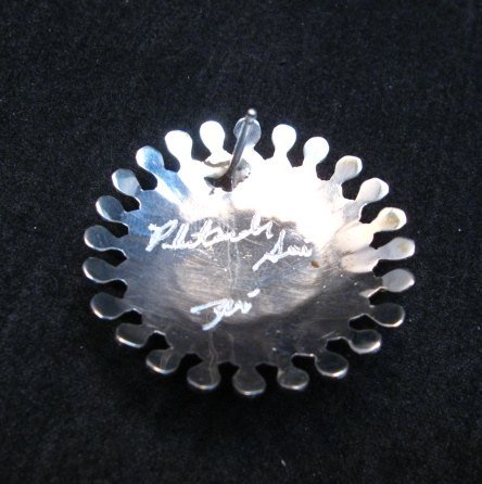 Image 3 of Zuni Turquoise Needlepoint Cluster Earrings, Philander Gia