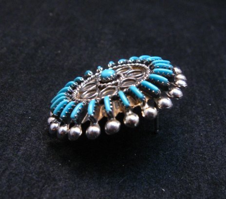 Image 1 of Zuni Turquoise Needlepoint Cluster Earrings, Philander Gia