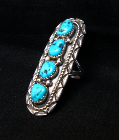 Long turquoise ring