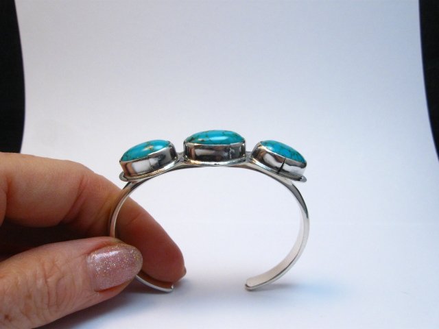 Image 1 of Navajo Turquoise Stacker Cuff Bracelet, Everett Mary Teller
