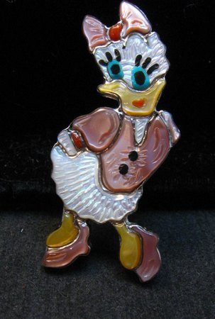 Image 0 of Whimsical Zuni Daisy Duck Ring, Andrea Lonjose Shirley sz7