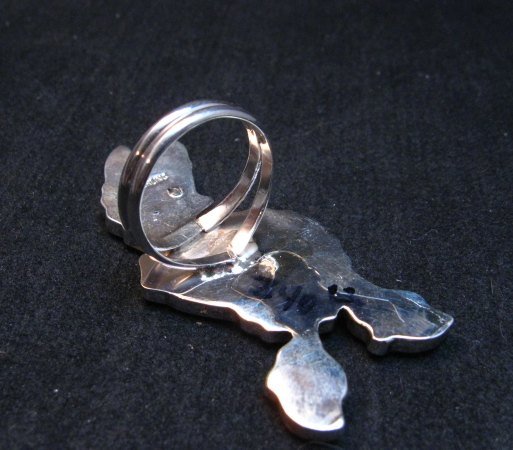 Image 3 of Whimsical Zuni Daisy Duck Ring, Andrea Lonjose Shirley sz7