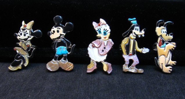 Image 4 of Zuni Mickey Mouse Ring, Andrea Lonjose Shirley, sz8
