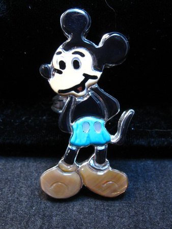 Image 0 of Zuni Mickey Mouse Ring, Andrea Lonjose Shirley, sz8