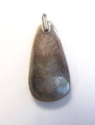 Image 3 of Vintage Native American Turquoise Silver Pendant