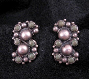 Image 0 of Vintage Mexican 900 Silver Earrings Screw-back