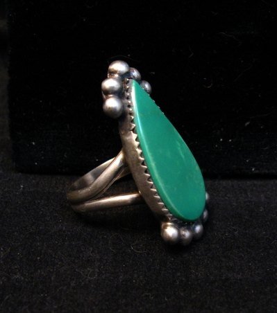 Image 2 of Navajo ~ Selena Warner ~ Turquoise Silver Ring, sz6-1/2