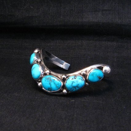 Image 3 of David Lister Navajo Sleeping Beauty Turquoise Silver Bracelet