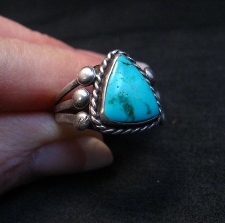 Image 0 of Vintage Native American Navajo Turquoise Ring sz6-3/4